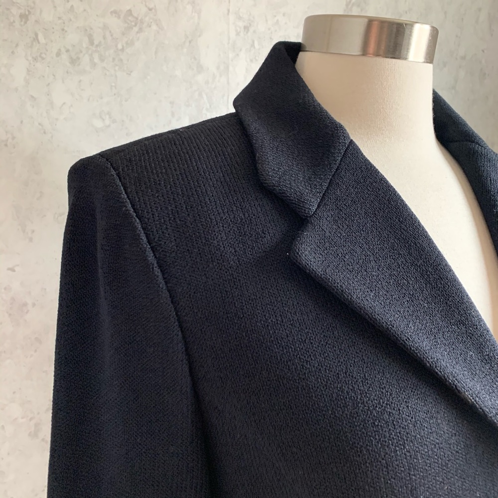 St John Santana Knit Black Button Blazer Jacket 10 - Picture 5 of 11